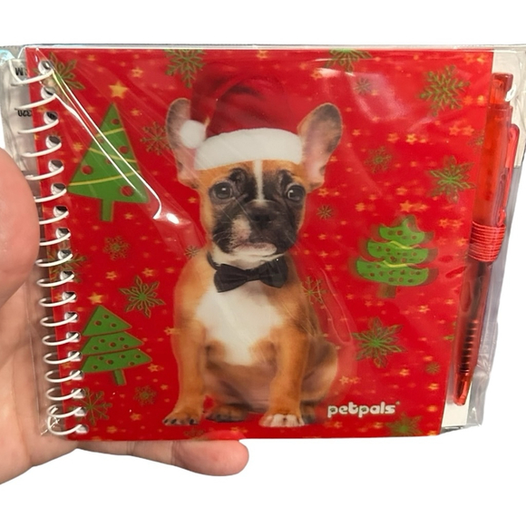 Holiday French Bulldog Petpals Notebook & Pen SetChristmas - Picture 6 of 6